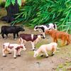 Children's Farm Animal Models Set: Mini Dairy Cow & Wild Animal Simulation Toys