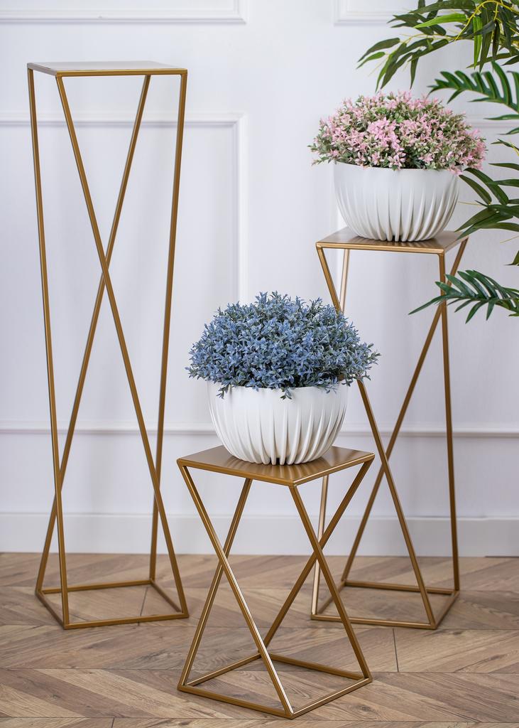 Modern Flower Stand Golden Standing 100Cm
