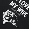 Zabawna koszulka I Love When My Wife Lets Me Go Fishing Niesamowita Fajna Ryba Prezent Urodzinowy dla Męża Chłopaka Topy