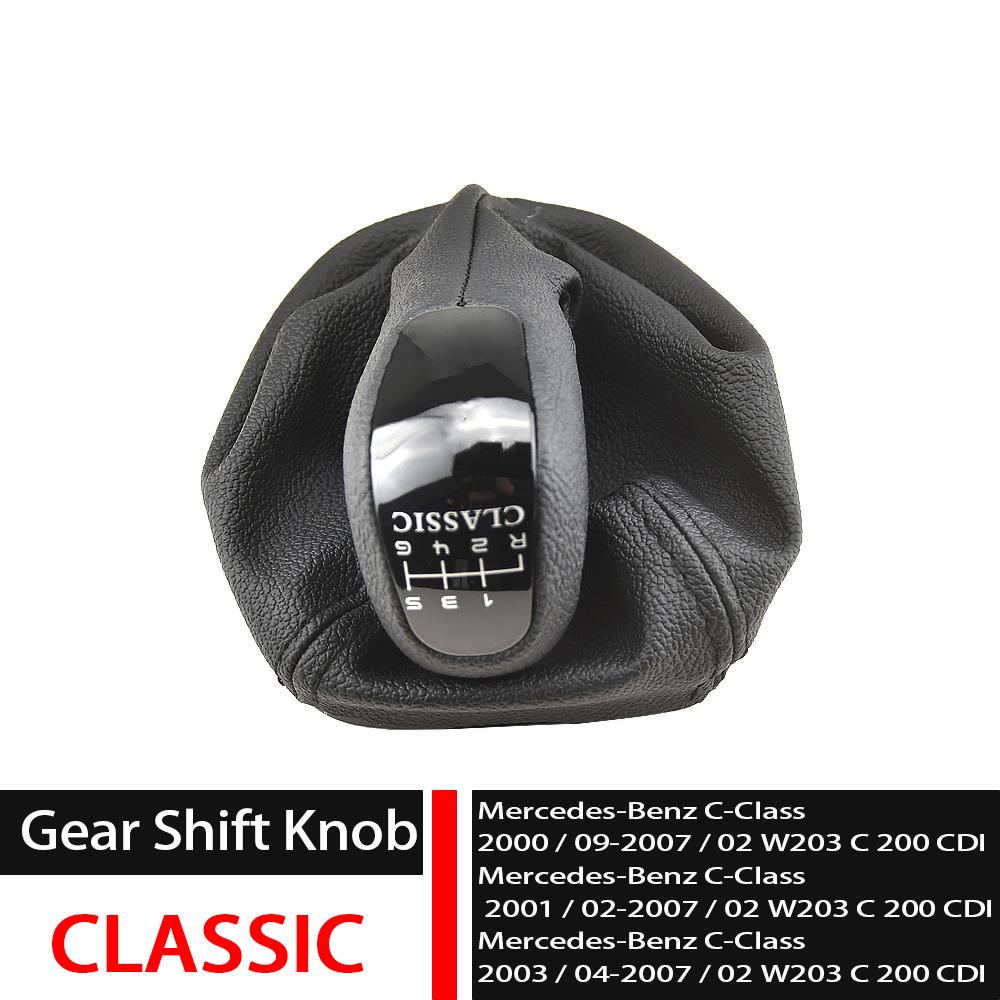 6 Speed Manual Gaiter Boot Cover Case Collar Gear Shift Knob for Mercedes-Benz C-Class T-Model 2004 / 02-2007 / 08 S203 C 55 AMG