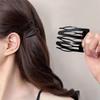 2pcs Three-tooth Hair Barrettes Metal Bangs Hair Clips Durable Bobby Pins  Women Girls