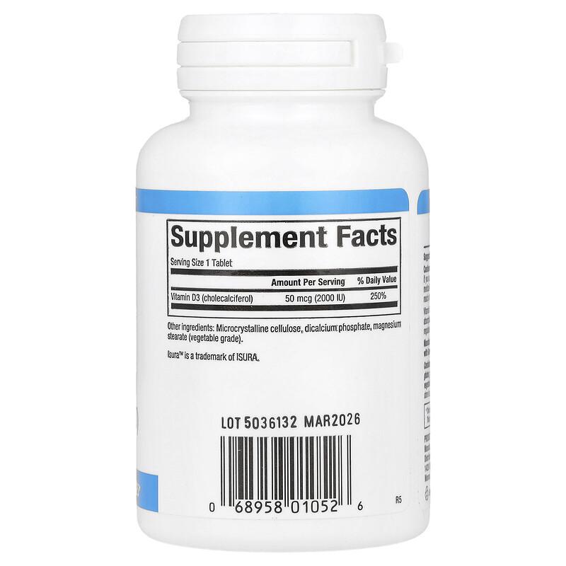 Vitamin D3, 50 Mcg (2,000 IU), 90 Tablets