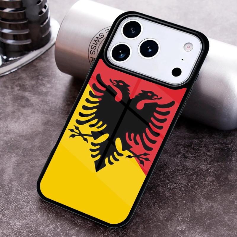 

Albanian Flag Phone Case For iPhone 17 16 15 14 13 12 11 Pro Max Plus 17Air Soft Silicone Cover iPhone17 Pro Max