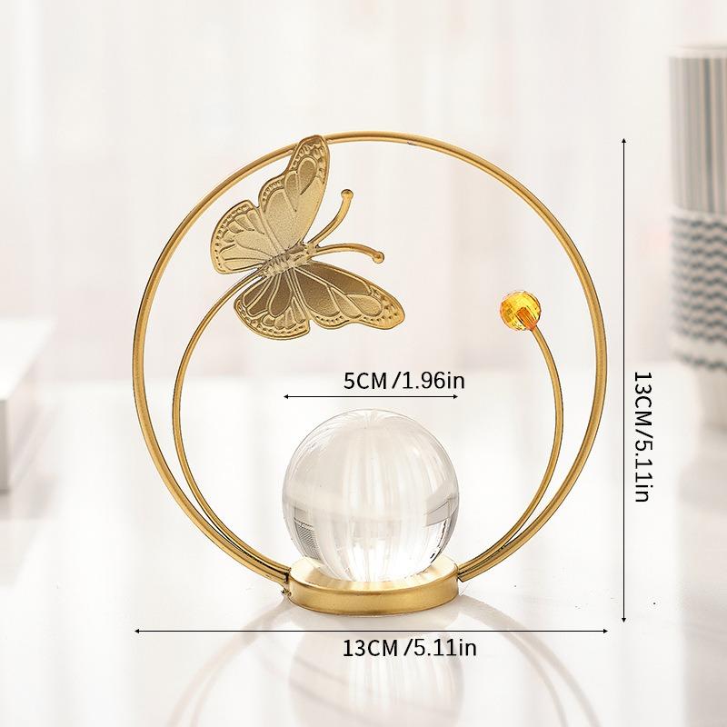 Home OrnamentsTV Cabinet Decorations Living Room Entrance HallTabletop Ironwork Crystal Ball