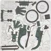 Tenyo Metallic Nano Puzzle and Building HONDA Super Cub 50 Stainless Steel No Adhesive Laser Craft 3D Culture, Science, Series T-ME-025M. Material,
