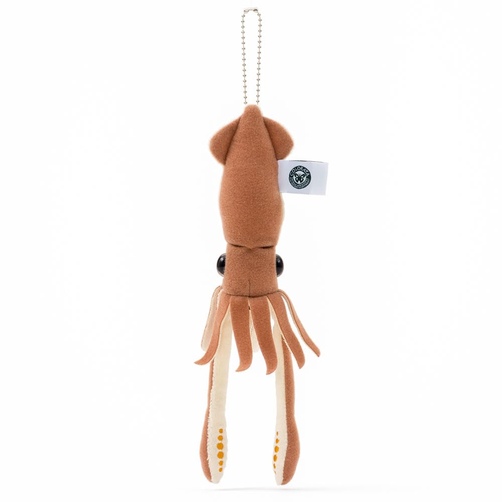 COLORATA Kjempeblekksprut Plysjmaskot (Realistisk dyphavsvesen med kjede) Nøkkelring Dukke Gave (Dobbelt testet)  Julegave