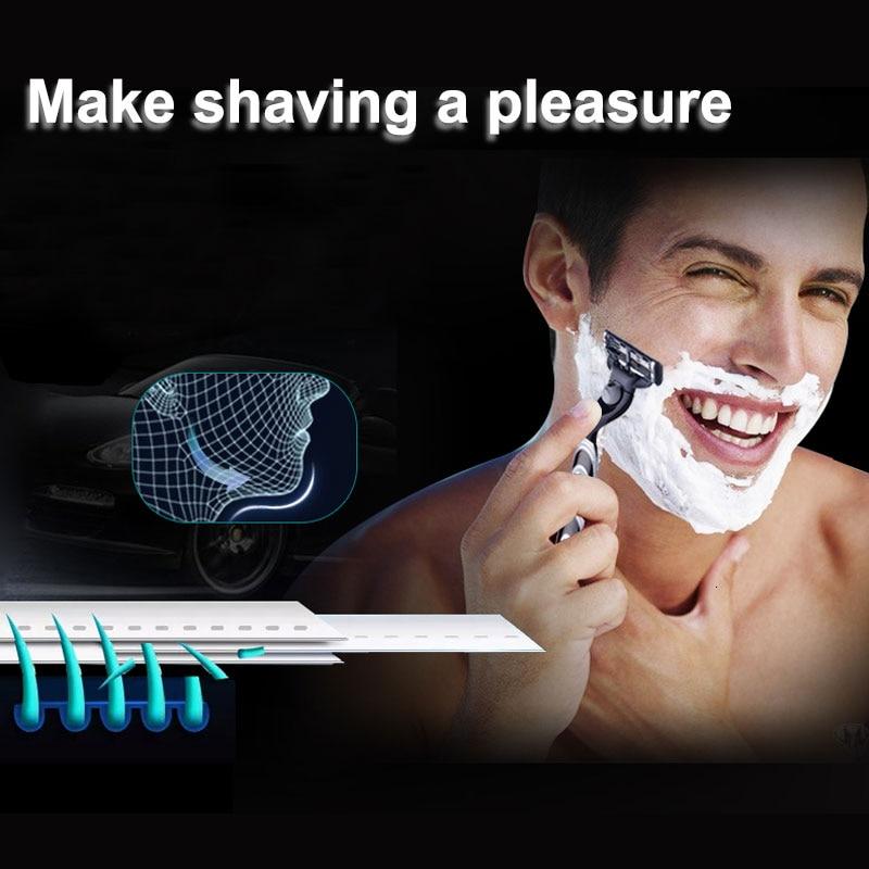 New 8 Pcs Blade Men Shaving Cassettes Shaving Mache 3 Replaceable Razor Blades