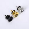 2Pcs/pack Guitar Strap Buttons End Pins with Mounting Screws and Felts Cushions Metal Guitar Strap Locks Strap Buttons