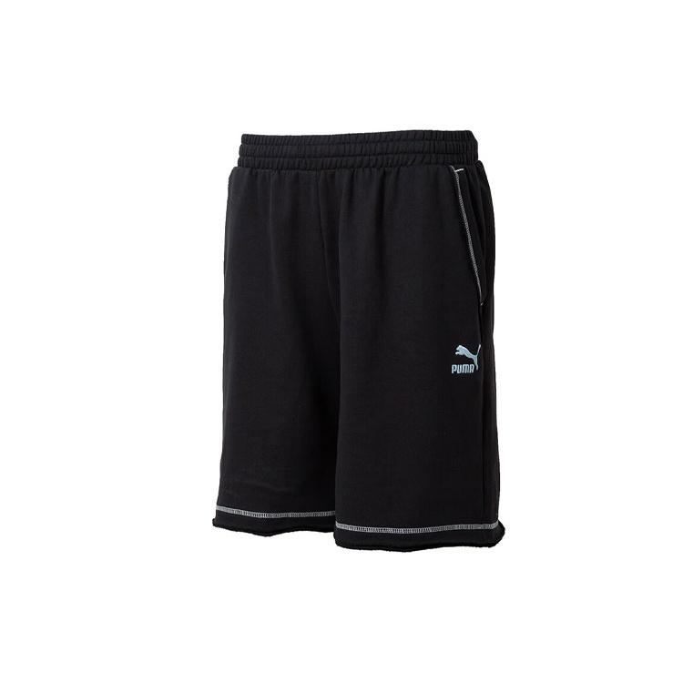 PUMA Logo Shorts Black with White Stitching Men s 626861-01 M