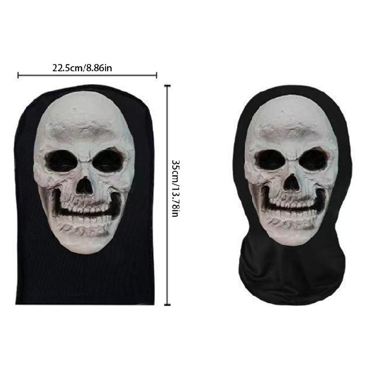 Comoda Maschera Facciale Teschio Realizzata in Tessuto di Poliestere per Feste in Costume Aggiunta di Personaggio a Tema