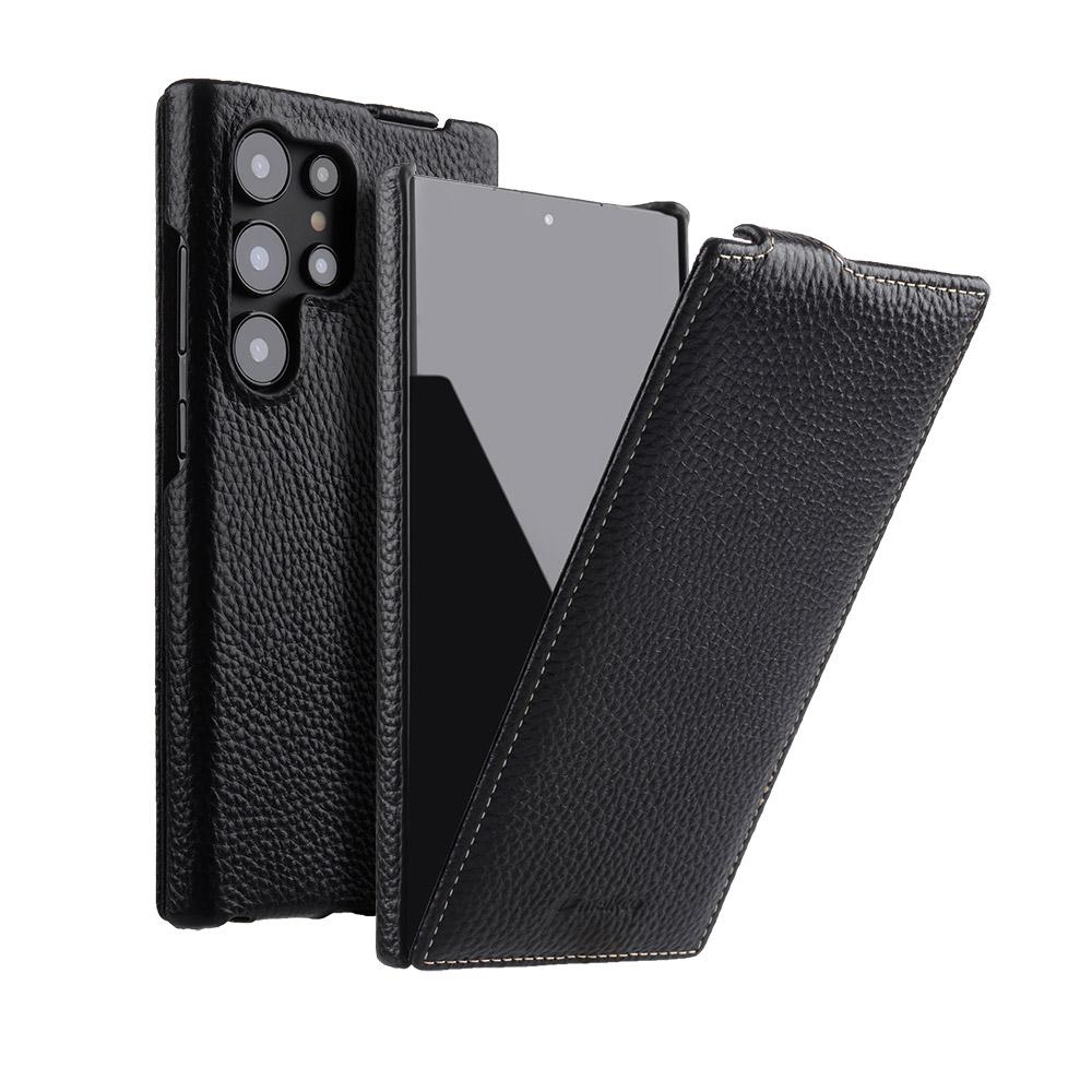 Skórzane Etui Premium do Samsung Galaxy S25 S24 Ultra Pokrowiec Klapka Pełne Pokrycie dla S24 S25 Plus Odporna na Wstrząsy Osłona Ochronna