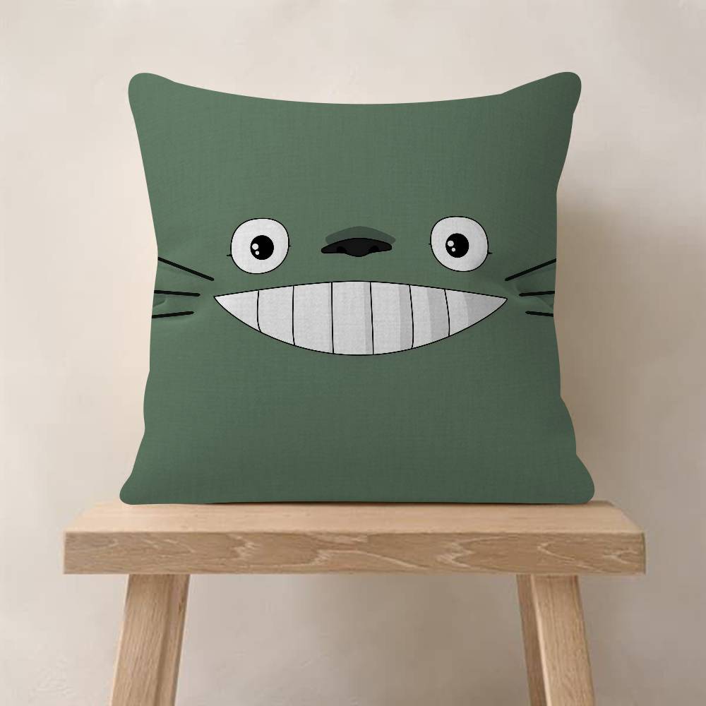 Cartoon Cute T-Totoroes Double-sided Cushion Cover Car Throw Pillow Case For Sofa Car Christmas Gift