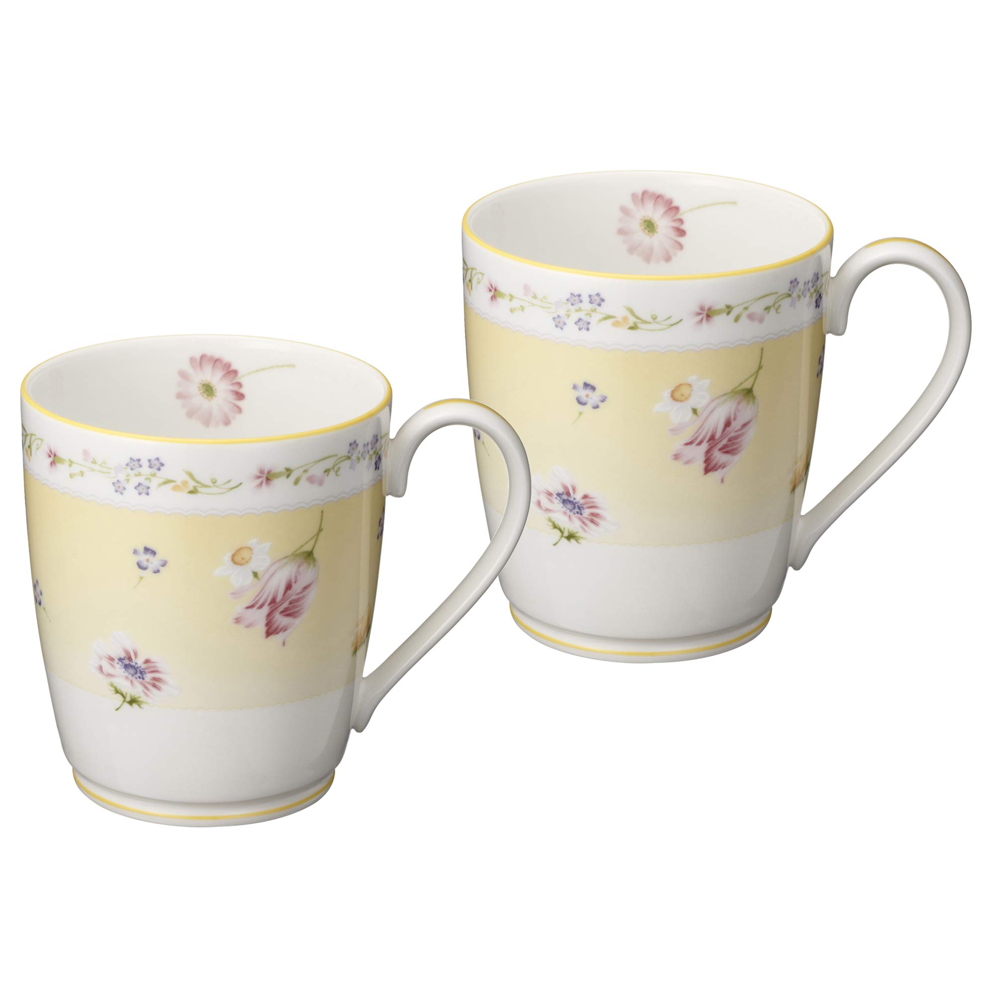 

Noritake Jeune Freres Bone China Mugs (P97280/4620) - Pair, 295cc, Microwave-Safe