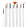 5/20Pcs Nail Art Brush Design Tip Painting Drawing Carving Dotting Pen Professional Nail Brushes Set Nail Art Manicure Tools
