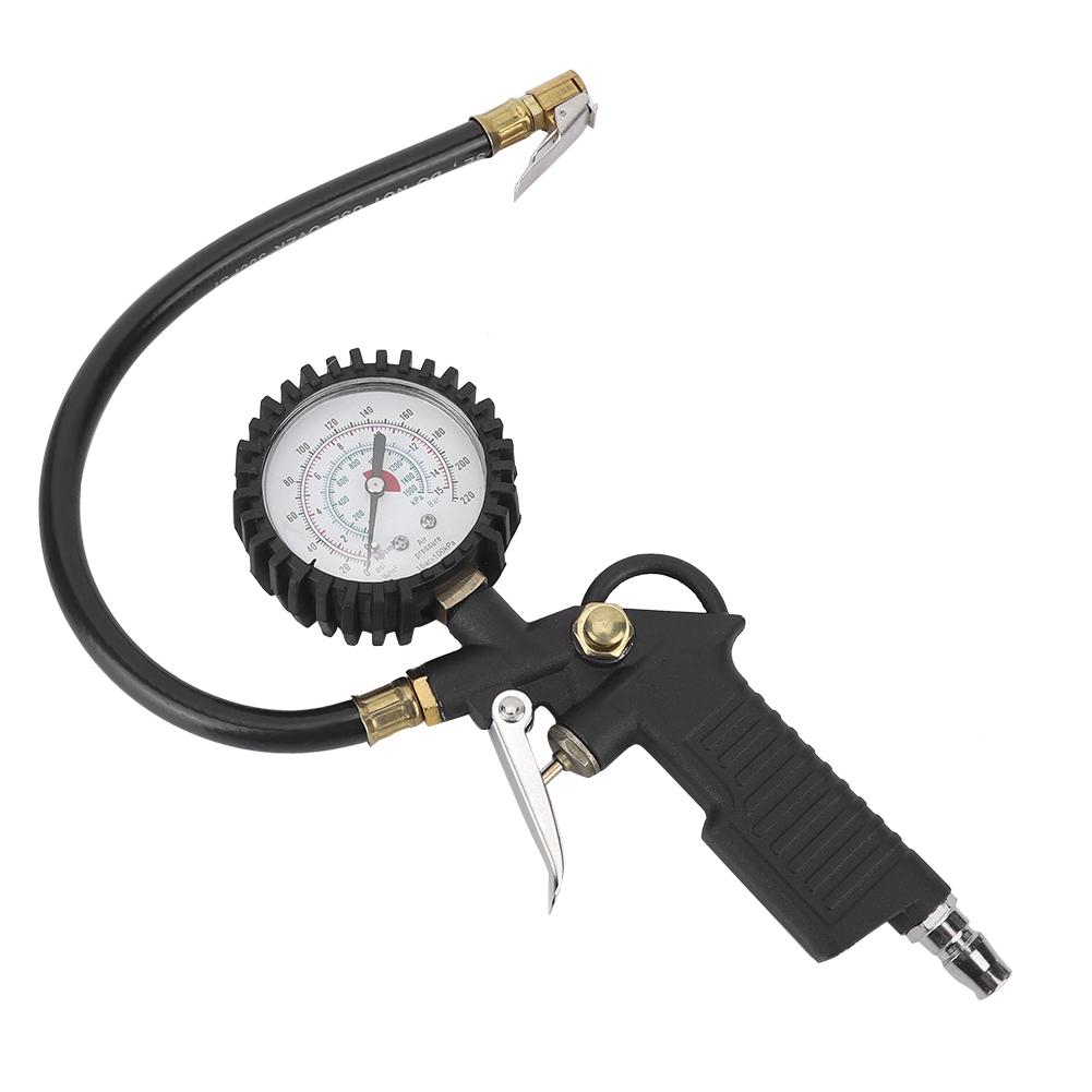 

220PSI Пістолет для накачування шин автомобіля з манометром Підходить для вантажівок мотоциклів