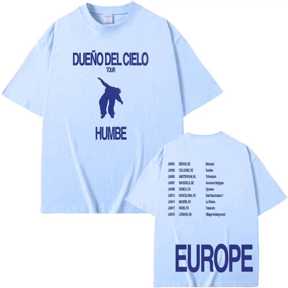DUENO DEL CIELO Tour Tee 2026 New Humbe 100%Cotton Vintage Casual Tee-shirt Unisex Round Neck High Quality Comfortable Tops