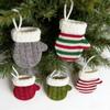 Christmas Festival Mini Knitted Sock Ornaments for Tree & Cutlery Decoration