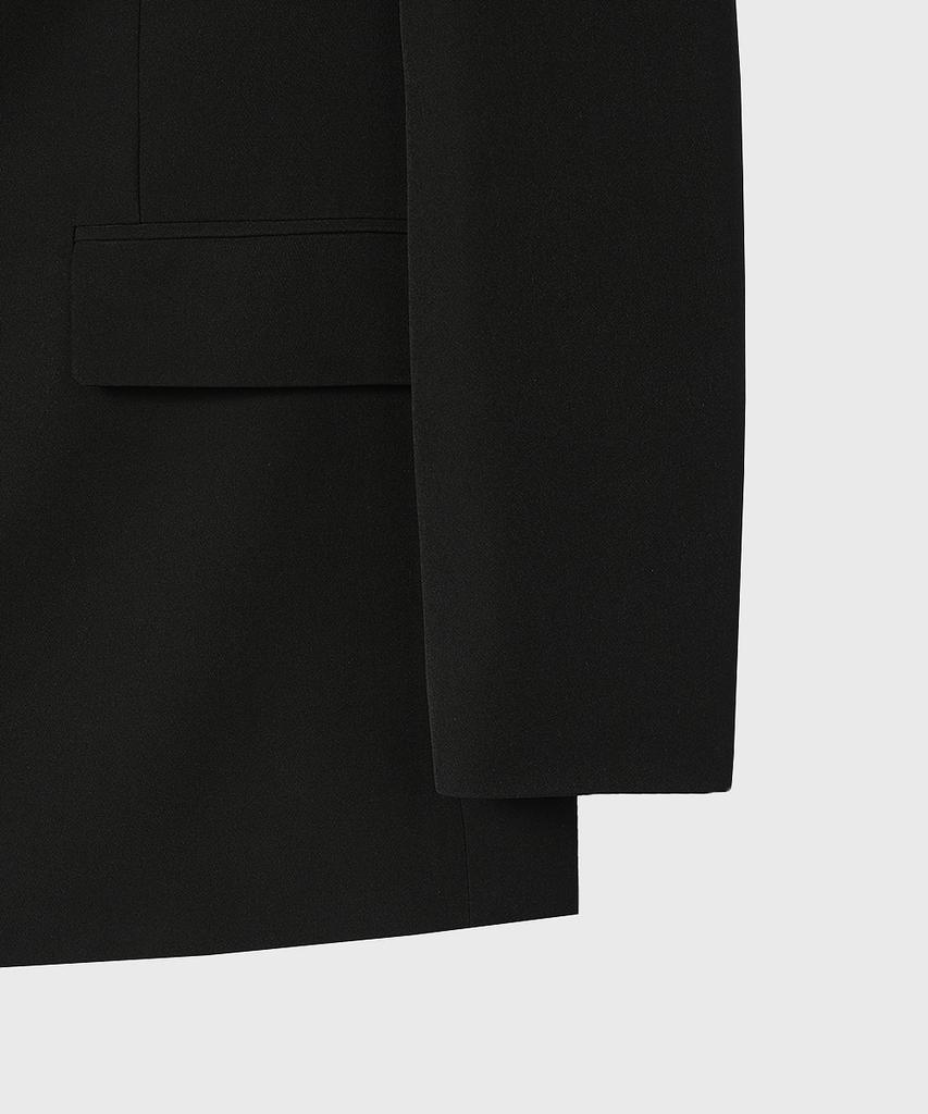 Lemain Second Basic Oversized Single Blazer Jacket [Black]