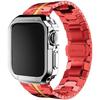 Iron Man Edelstahl-Rüstungsgehäuse mit TPU-Armband für Apple Watch