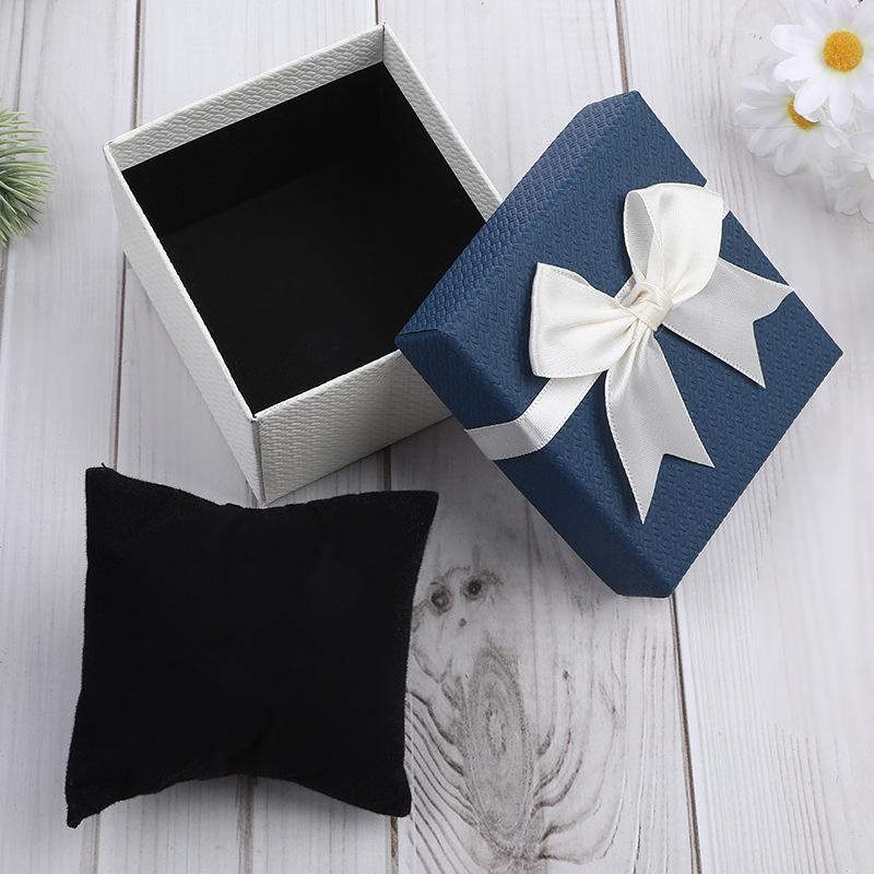 Packaging Box 9*8.5*5.5Cm Bow Bow Packaging Box Paper Watch, Earrings Box For Special Occasions Gift-Giving Jewelry Display