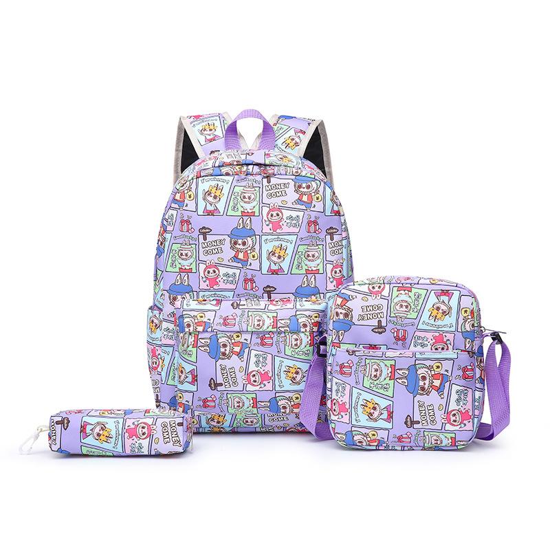 

Школьный рюкзак мультяшный Labub для отдыха и путешествий 2025 новый школьный рюкзак для учеников начальной школы 32 фиолетовый