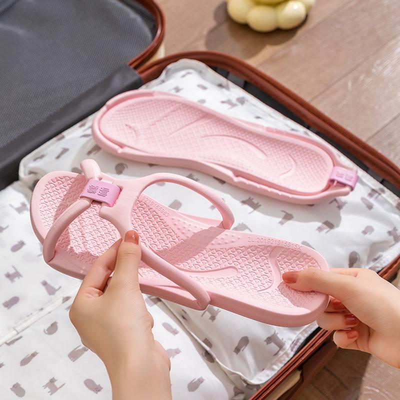 Non-Slip Foldable Travel Slippers for Couples - Lightweight, Indoor Use, Perfect for Hotels and Home, Men & Women