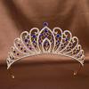 European and American Crown Princess Headwear Wedding Water Diamond Alloy Hair Accessory Full Diamond Crown Makeup Styling Updo Accessory