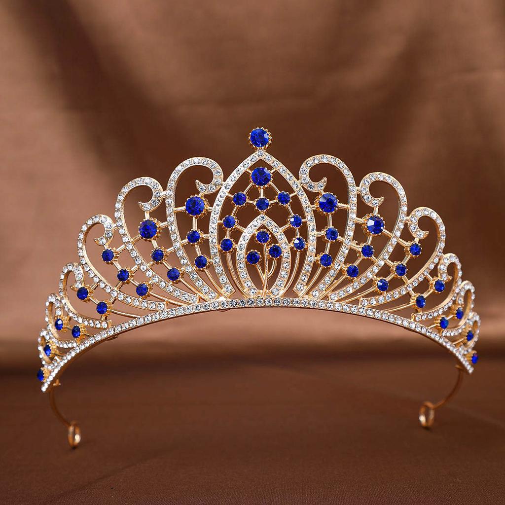 European and American Crown Princess Headwear Wedding Water Diamond Alloy Hair Accessory Full Diamond Crown Makeup Styling Updo Accessory