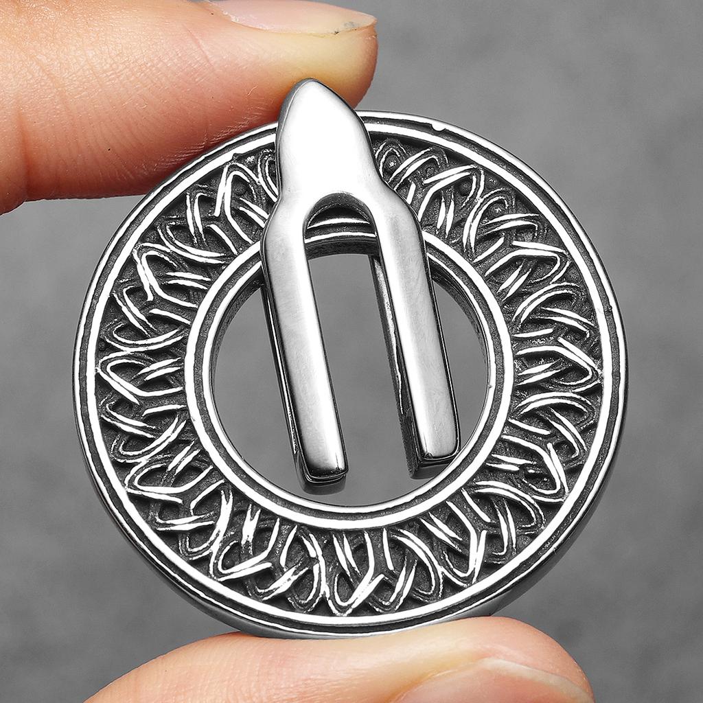 Viking Rune Carving Men Necklaces With Pendant Stainless Steel Jewelry For Male Women Punk Hip Hop Accessories Gifts