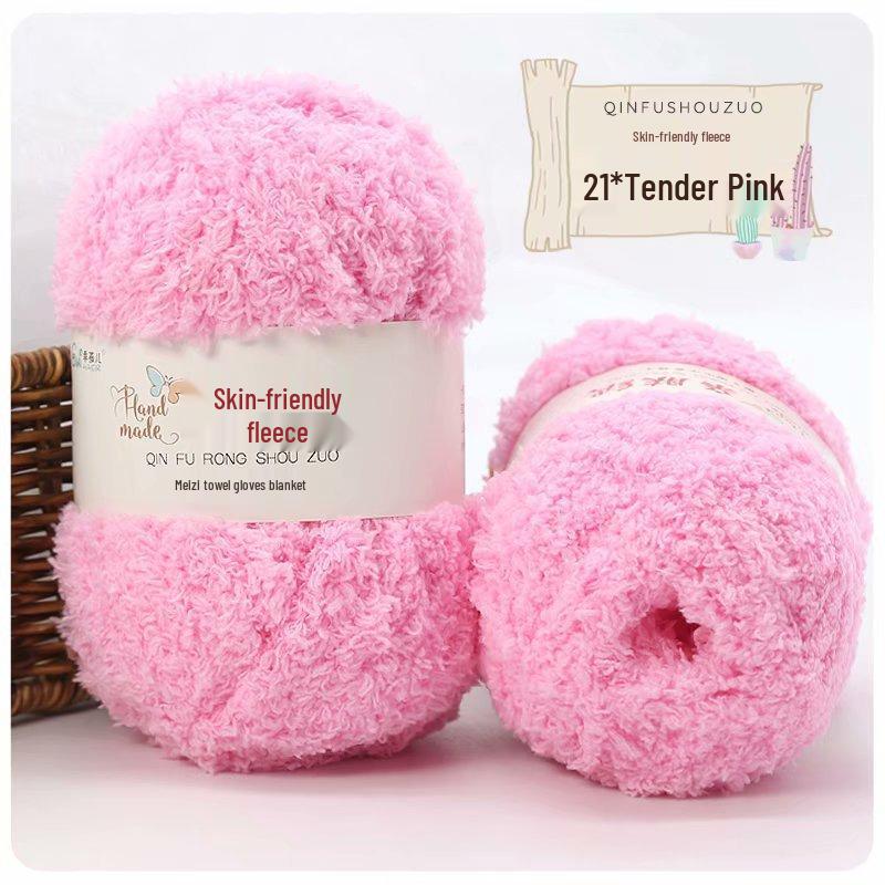 50g Fluffy Coral Velvet Yarn: Skin-Friendly, 3-Strand for DIY Knitting, Hand-Knitted Scarves & Crafts