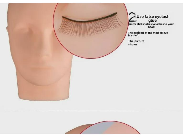Beginner Eyelash Practice Model Head - Beauty Salon Training Tool