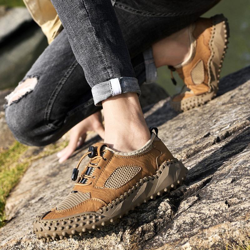 2025 Spring and Summer Men's Shoes Breathable Mesh Hollow Casual Sports Trend Men's Outdoor New Large Size Shoes Men's
