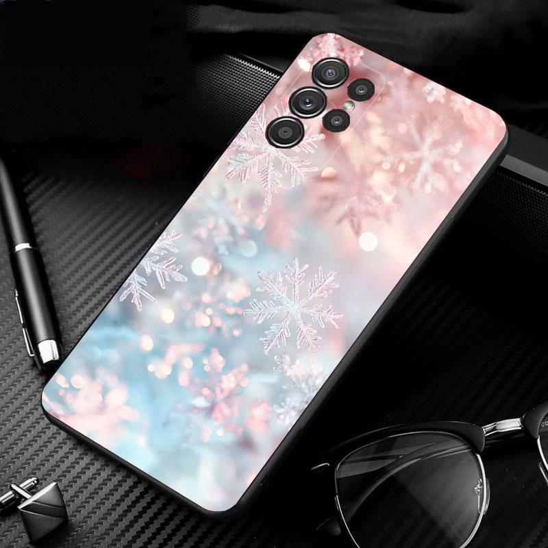

Winter Christmas snowflake Phone Case For Samsung Galaxy S25 S24 S23 S22 S21 Ultra S24 S23 S22 S21 S25 Plus S24 S20 FE S23Plus