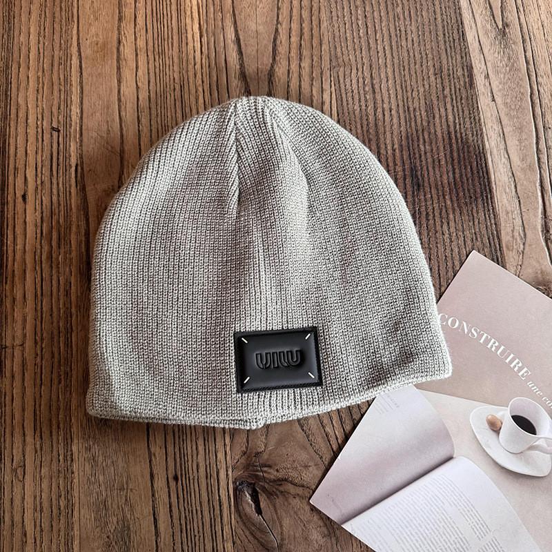 Solid Trendy Color High Top Wool Hat Letter Pattern Youth Streetwear Season Cold