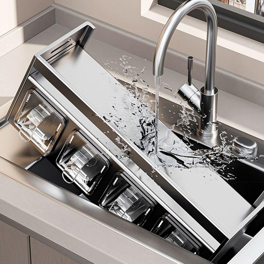1 Equipped Kitchen Seasoning Shelf, No Drilling, Wall Hanging, Countertops, Cabinets, Multi-Functional Seasoning Storage Shelf