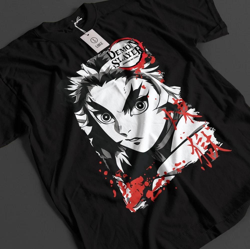 Demon Slayer Shirt Rengoku Kyojuro Tshirt Anime Akaza Top Muzan Tee S