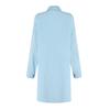 New Women's Fashion Casual Color Buttoned Mid-Length Long Sleeve Loose Dress