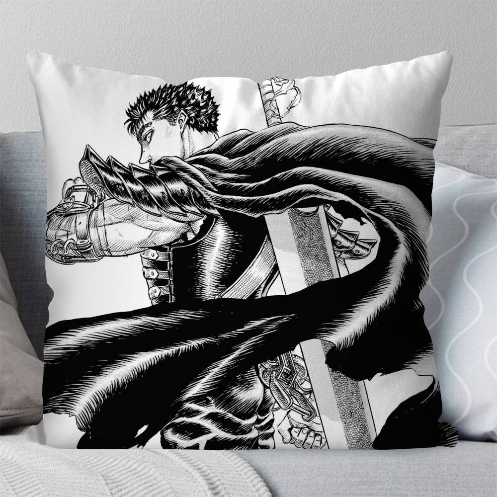Berserk Guts Anime Pillow Case Fashion Square Pillowcase Bedroom Sofa Room Ins Decoration Leisure