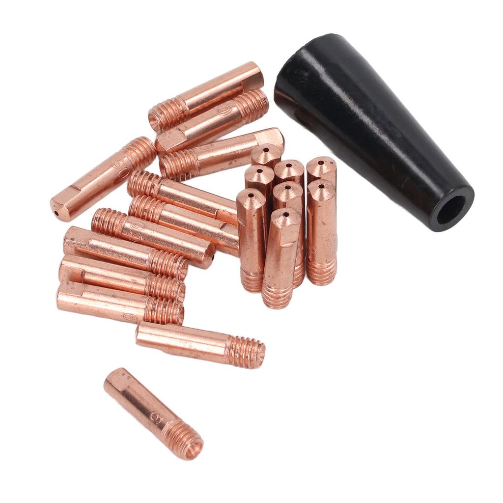 20PCS Welding Gun Nozzles Copper Conductive Nozzle Gasless Self Protection Nozzle Replacement