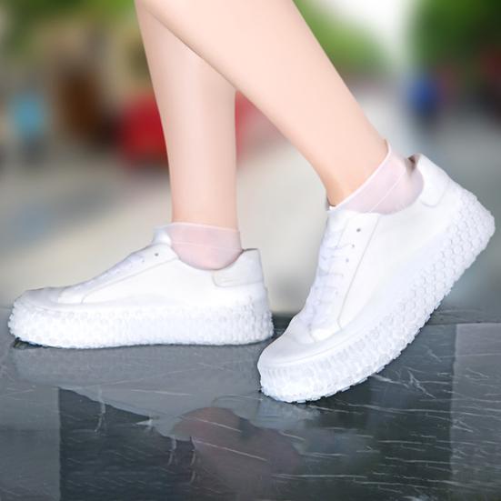 1 Paar wasserdichte Regenschuhüberzieher, rutschfeste Silikon-Wiederverwendbare Überschuhe für Damen und Herren, Reise, Outdoor, Regendichter Stiefel-Schuhschutz