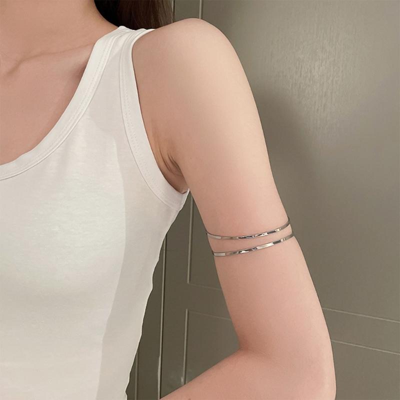 Open Cuff Bangle Bracelet Upper Arm Cuff Armlet Women Jewelry Valentines Gift