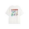 Li-Ning Letter Print Casual Crew Neck Pullover Short Sleeve T-Shirt Men Tops Off-White AHSU017-3