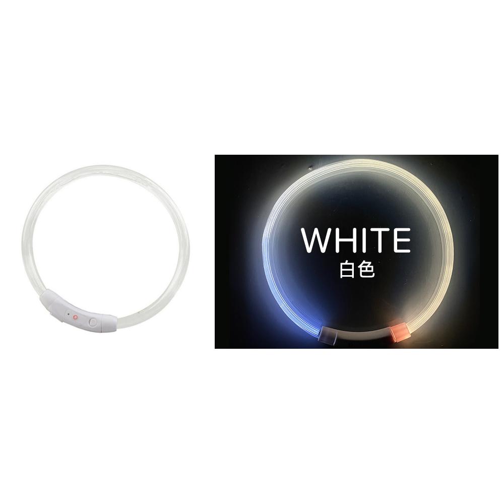 Led Glowing Dog Collar 3/Light Modes Luminous Night Charge Light 50Cm Prevention Pet Rechargea Safety Flashing Glow Dc5V Usb Red