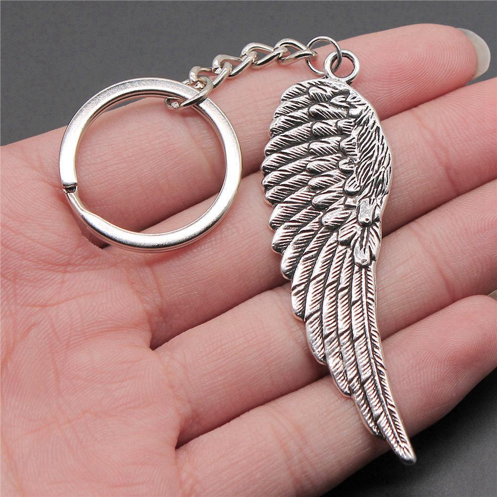 Angel Wings Feathers Heavenly Keychain for Girls Hot Sale Streetwear Bridesmaid Gift Retro Phone Charm
