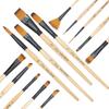 14 Pcs Professional Paint Brushes Different Shape Nylon Hair Artist Painting Brush For Acrylic Oil Watercolor Art Supplies
