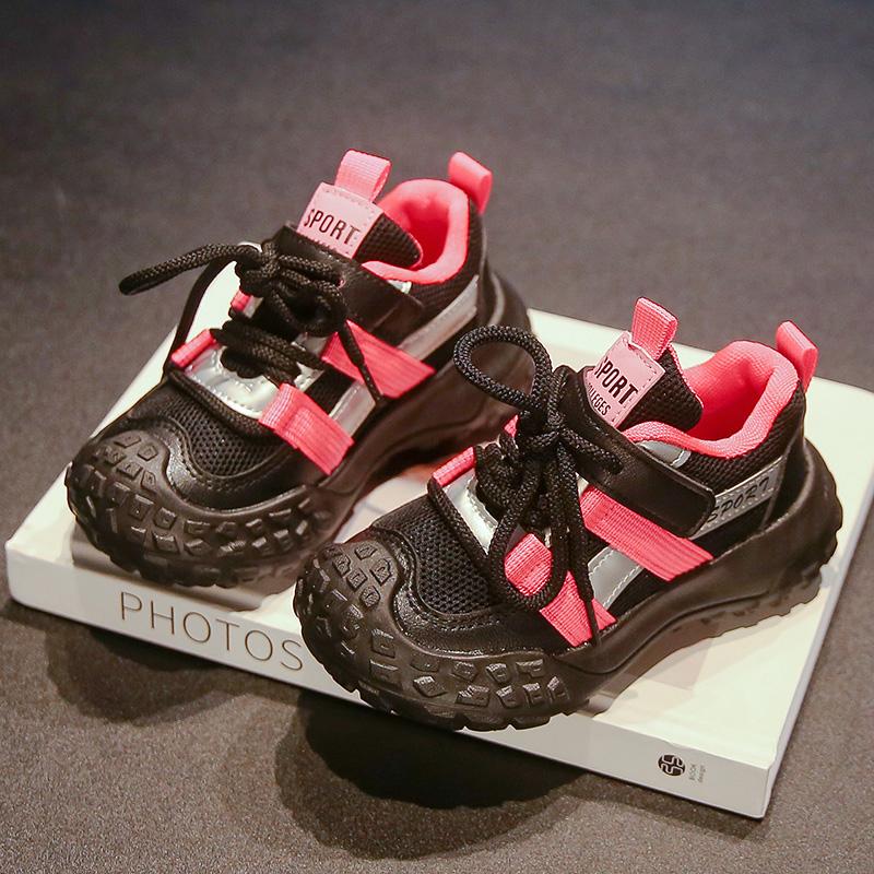 Children's Sneakers Spring Autumn Chunky Girls Basketball Shoes 2024 New Kids Causal Running Shoes School Versatile Thick Bottom