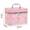 Large Capacity High-End Cosmetic Bag with Mirror - Multifunctional Three-Piece Home Storage Set