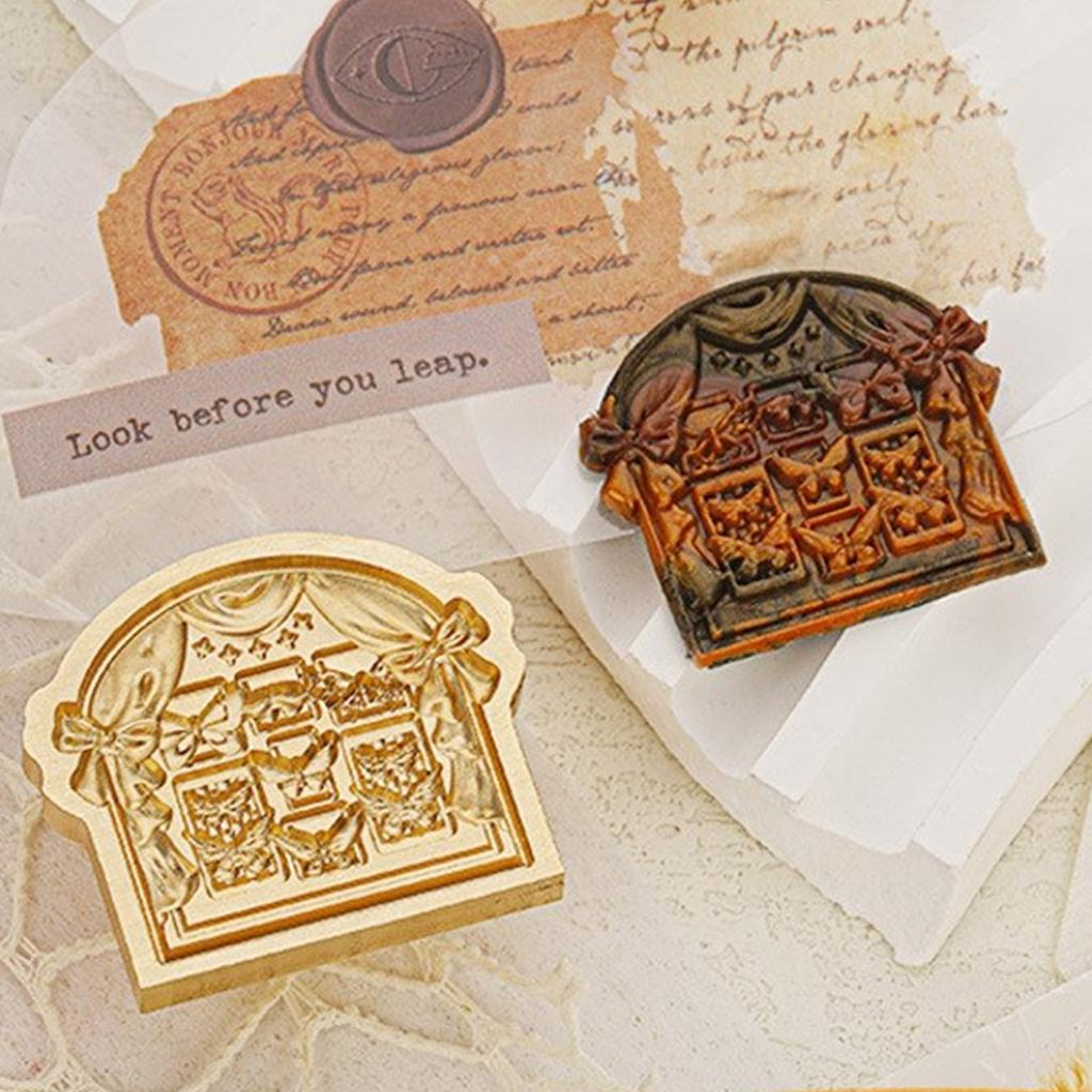 Wax Seal Stamp Brass Head Butterfly Flower Sealing Wax Stamp for Envelope Wedding Birthday Invitations Card Scrapbooking