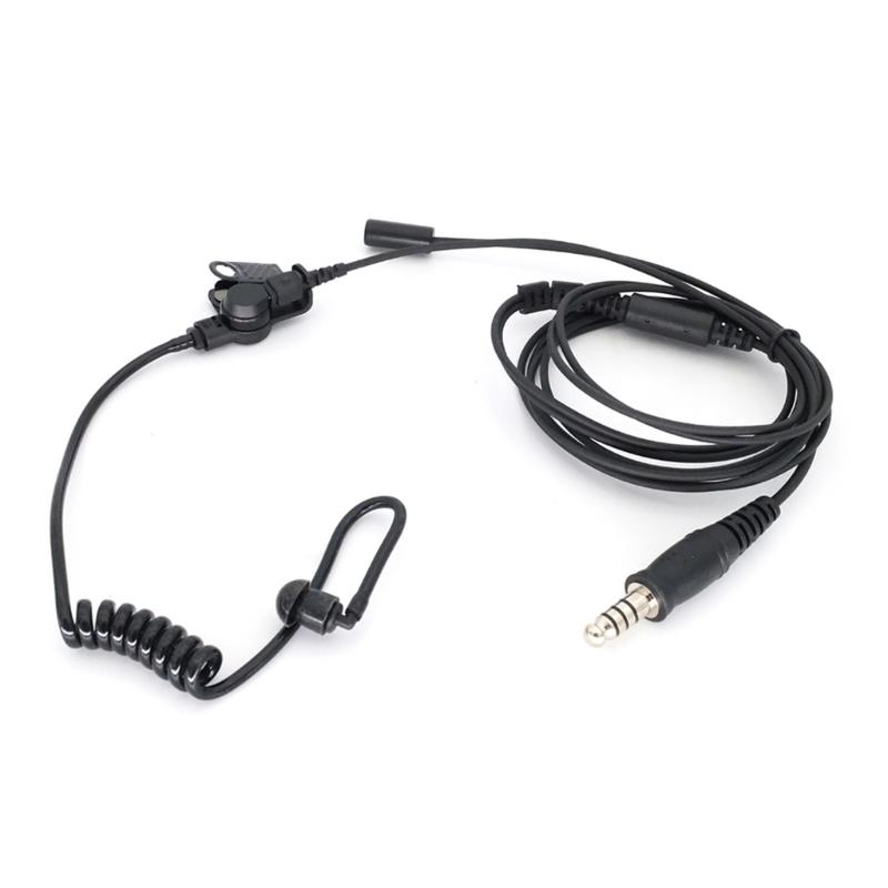 

7.1mm Telescopic Heavy Duty Acoustic Air Tube Earphone Headset Mic Headphone 7.1mm Plug For Walkie Talkie Radios 1