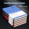 (Grabado de logotipo gratuito) Cuaderno de negocios grueso A5/B5, actas de reuniones de cuero suave, bloc de notas para estudiantes, diario rayado